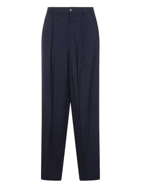  Aya Muse Pleated-front Side-pocket Trousers - Blue 