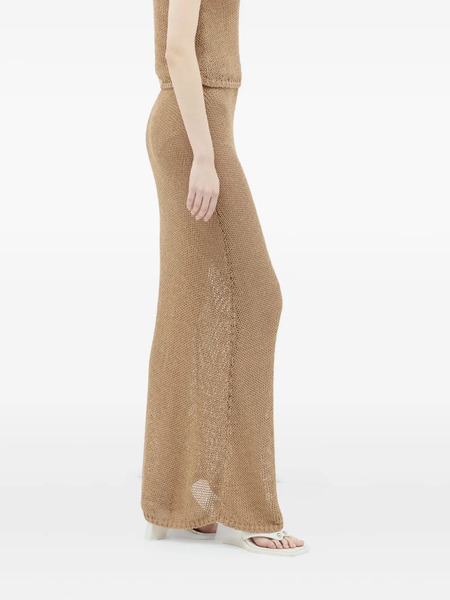  Aya Muse Sheer Maxi Skirt - Brown 