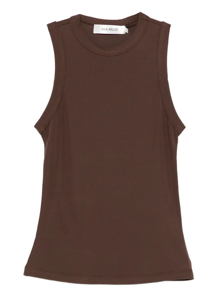  Aya Muse Sleeveless Tank Top - Brown 
