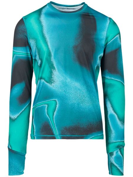  Aztech Mountain Abstract-pattern T-shirt - Blue 