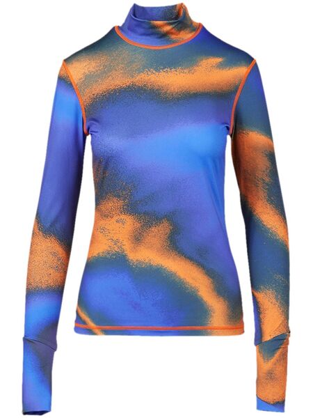  Aztech Mountain Abstract-pattern Top - Blue 