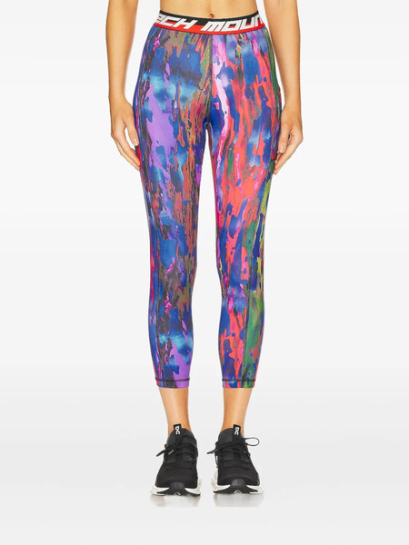  Aztech Mountain Abstract-print Performance Leggings - Blue 