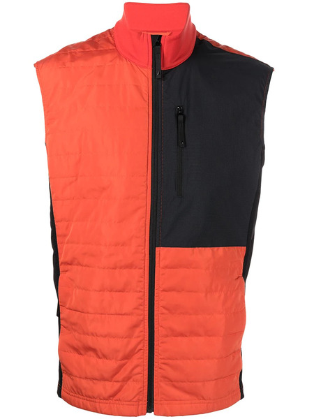  Aztech Mountain Colour-block Fleece Vest - Orange 