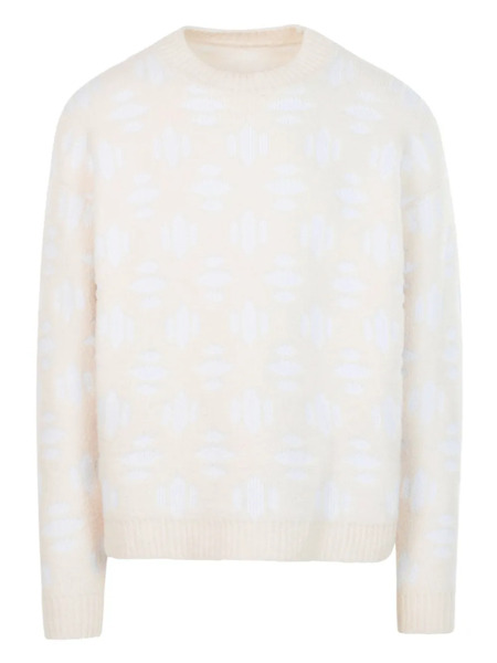 Aztech Mountain Snowflake Crew-neck Sweater - Neutrals 