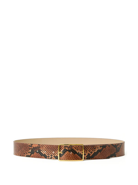  B-low The Belt Milla Python-print Buckle Belt - Brown 