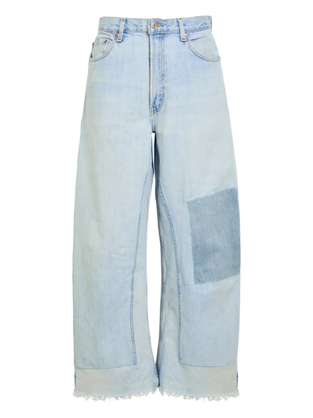  B Sides X Levi's Patchwork Frayed Jeans - Blue 