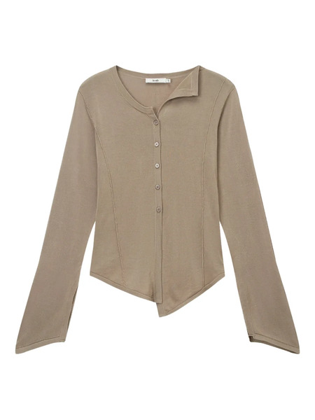  B+ab Asymmetric Cardigan - Brown 