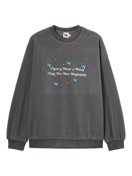  B+ab Bow-appliqué Sweater - Grey 