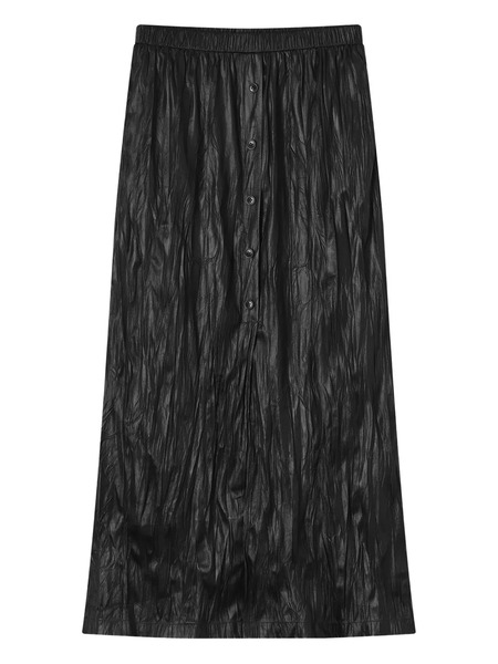  B+ab Button-embellishment A-line Maxi Skirt - Black 