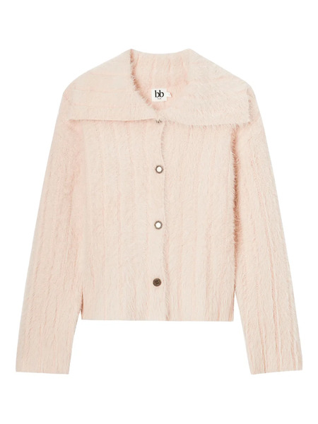  B+ab Buttoned Collar Cardigan - Pink 