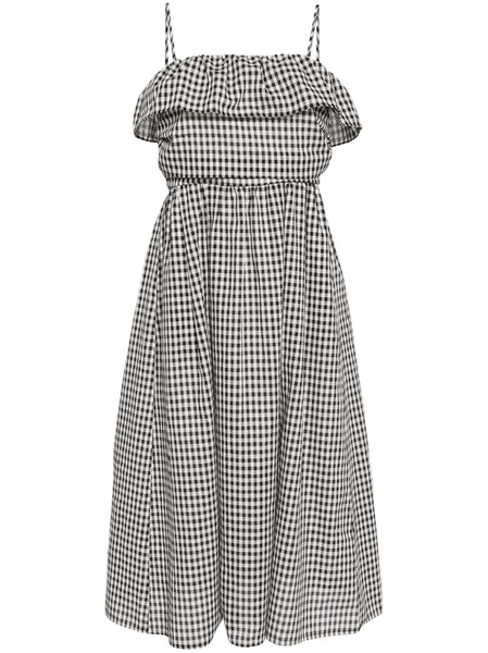  B+ab Check Pattern Midi-dress - Black 
