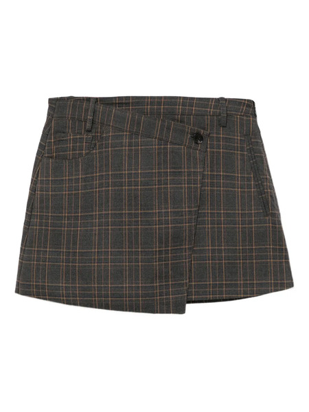  B+ab Checked Mini Skirt - Grey 