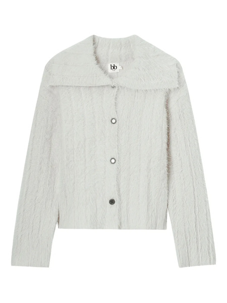  B+ab Collared Button Cardigan - Neutrals 
