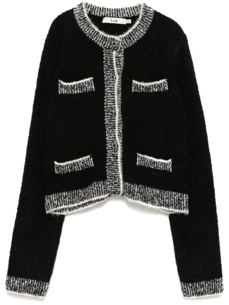  B+ab Crew Neck Cardigan - Black 