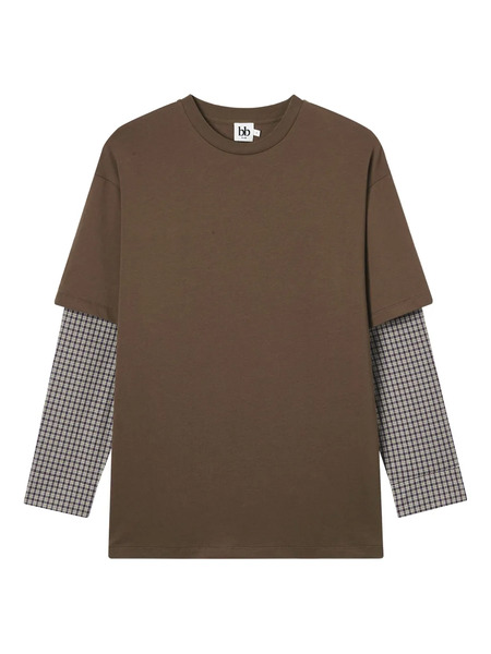  B+ab Crew-neck T-shirt - Brown 