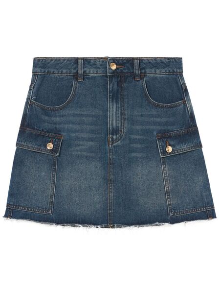  B+ab Denim Cargo Miniskirt - Blue 
