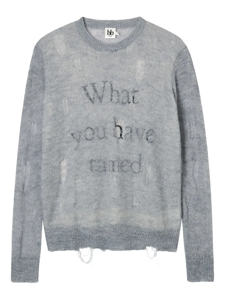  B+ab Distressed Sweater - Grey 