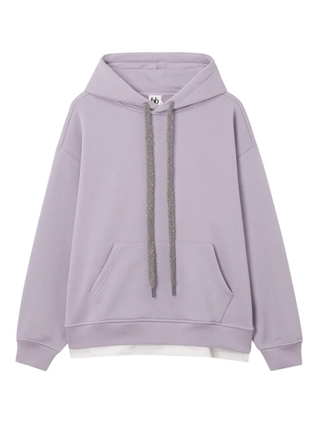  B+ab Drawstring Pocket Hoodie - Purple 