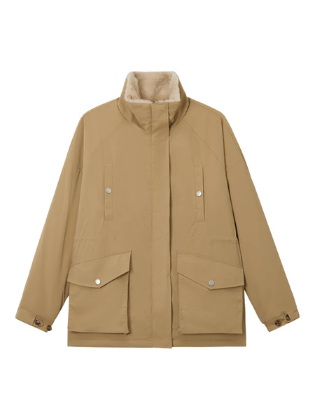  B+ab Faux-fur Trim Jacket - Neutrals 