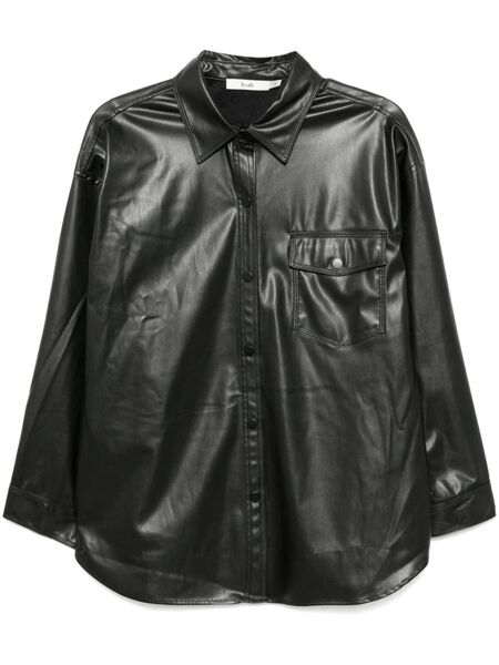  B+ab Faux Leather Shirt - Black 