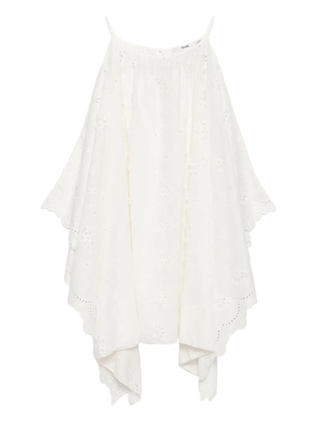  B+ab Floral-embroidered Top - White 