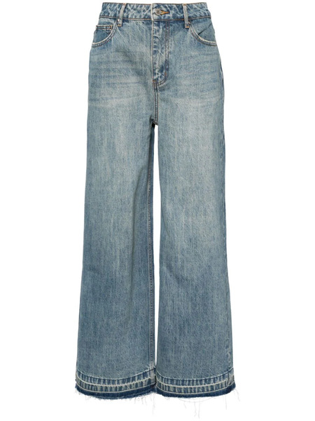  B+ab Fringed Relaxed Jeans - Blue 