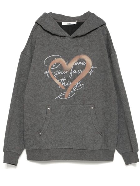  B+ab Graphic-print Hoodie - Grey 
