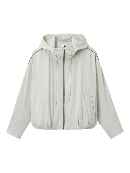 B+ab Hooded Piped-trim Jacket - Grey 
