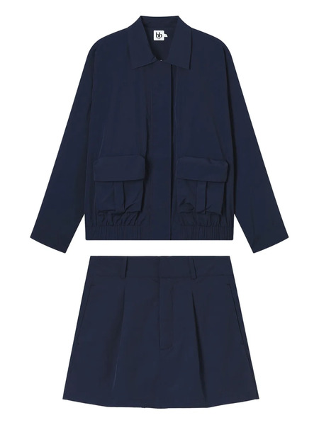  B+ab Jacket Skirt Set - Blue 