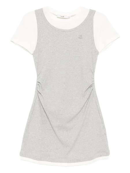 B+ab Layered Mini Dress - Grey 