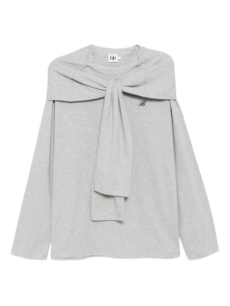  B+ab Logo-embroidered Top - Grey 