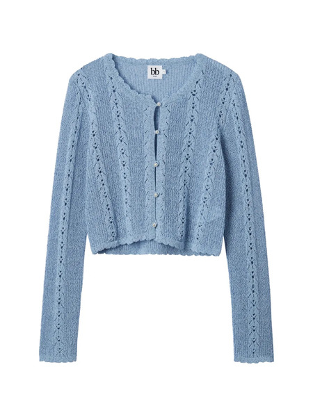  B+ab Pearl-button Cardigan - Blue 