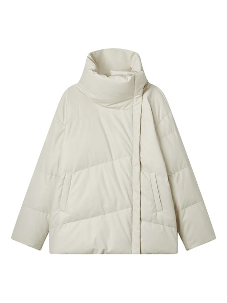  B+ab Quilted Funnel-neck Jacket - Neutrals 