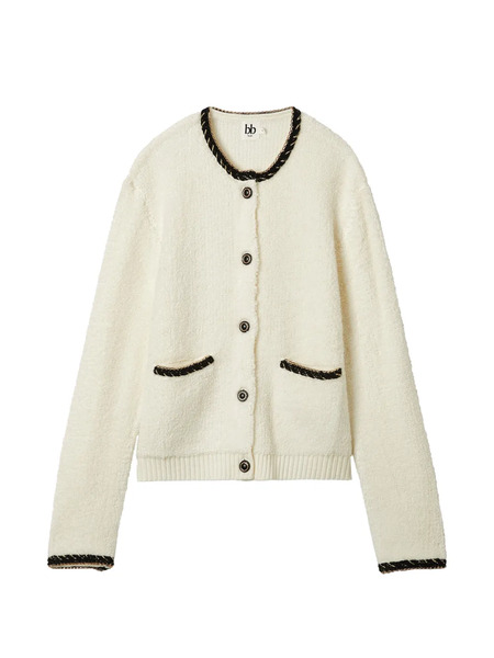  B+ab Round-neck Cardigan - Neutrals 