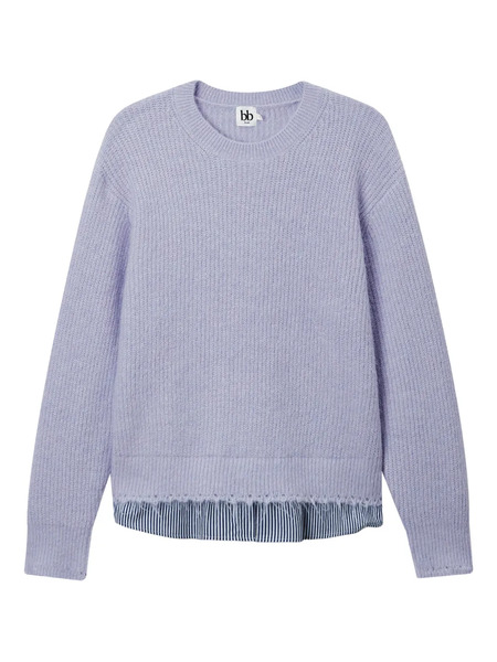  B+ab Round-neck Sweater - Purple 