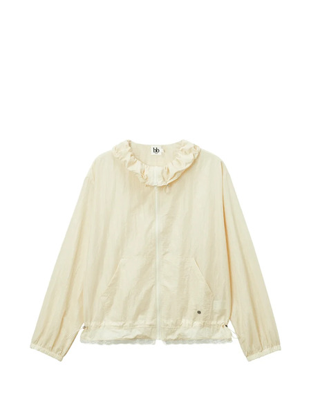 B+ab Ruffled Cotton Jacket - Neutrals 