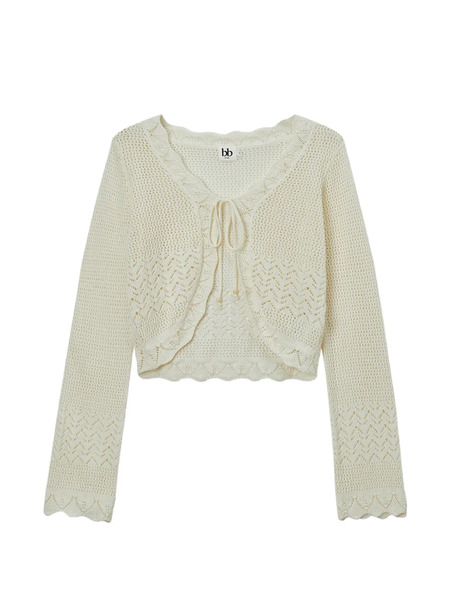  B+ab Self-tie Cardigan - Neutrals 