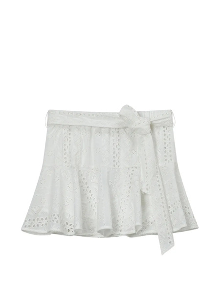  B+ab Self-tie Mini Skirt - White 
