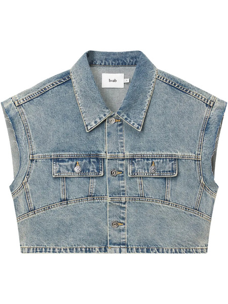  B+ab Short-sleeve Denim Jacket - Blue 