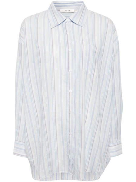  B+ab Striped Button-up Shirt - Blue 