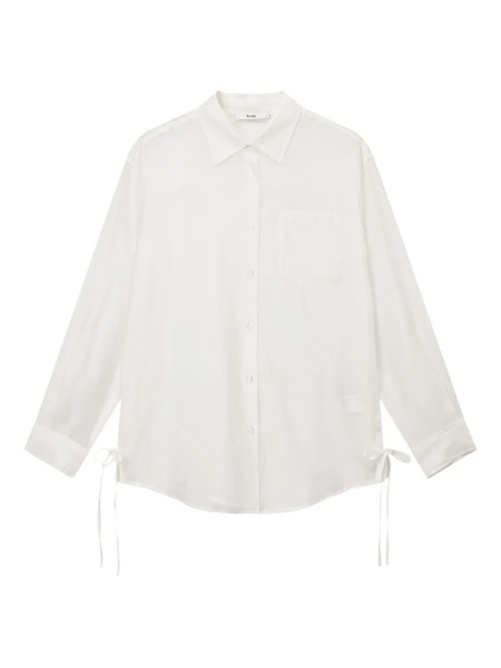  B+ab Tie-detail Button-up Shirt - White 