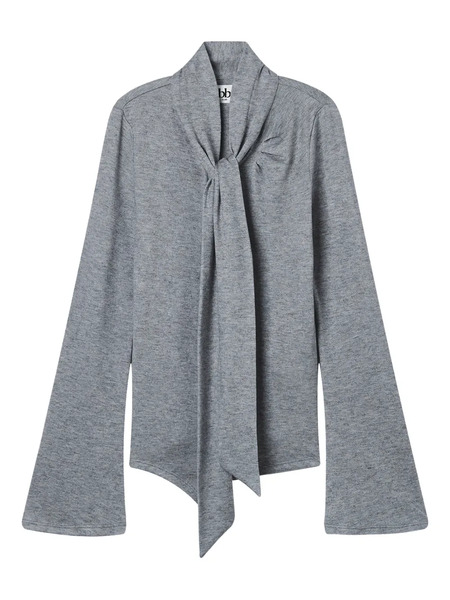  B+ab Tie Flared Top - Grey 