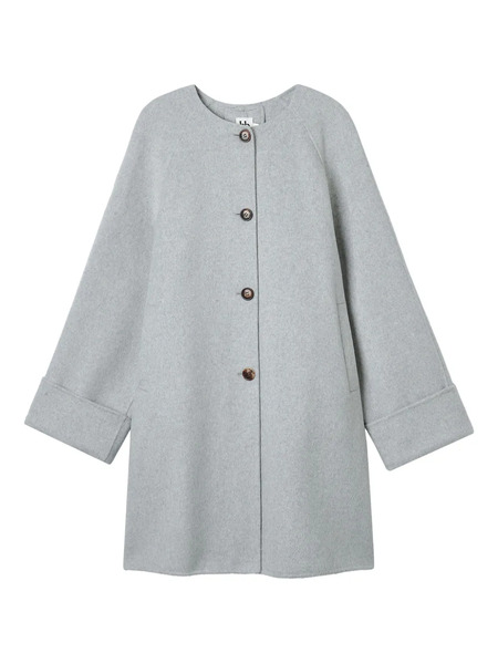  B+ab Tie-neck Button Coat - Grey 