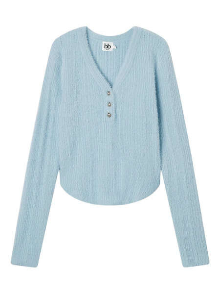  B+ab V-neck Top - Blue 