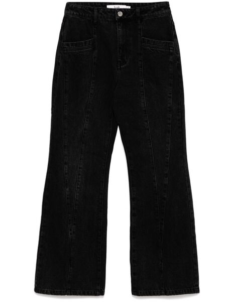  B+ab Washed Flared Jeans - Black 
