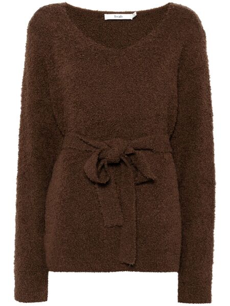  B+ab Wrap-around Scarf Jumper - Brown 