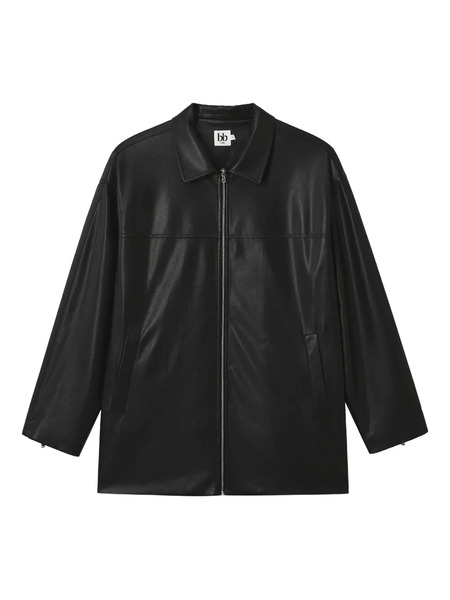  B+ab Zip-front Panelled Jacket - Black 