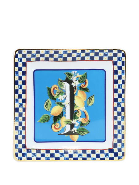  Baci Milano Check-pattern Decorative Tray (15cm X 15cm) - Blue 
