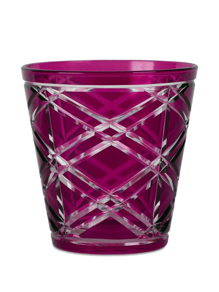  Baci Milano Diamond-pattern Glasses (set Of Two) - Pink 
