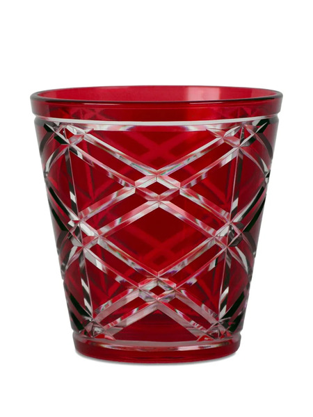  Baci Milano Diamond-patterned Glasses (set Of Two) - Red 